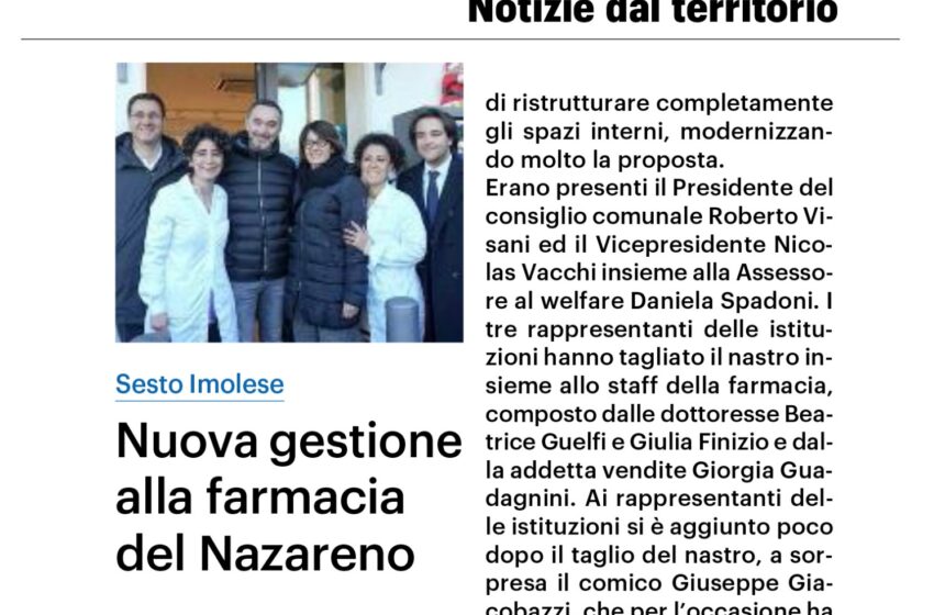 INAUGURAZIONE FARMACIA DEL NAZARENO SESTO IMOLESE