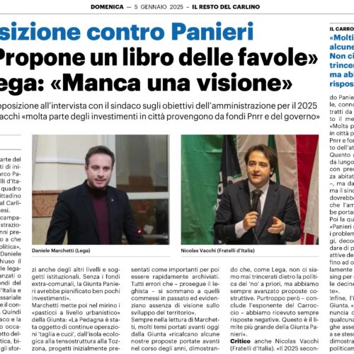 NICOLAS VACCHI (FDI): IMOLA NEL 2025? IL SINDACO PANIERI RACCONTA UN LIBRO DELLE FAVOLE.